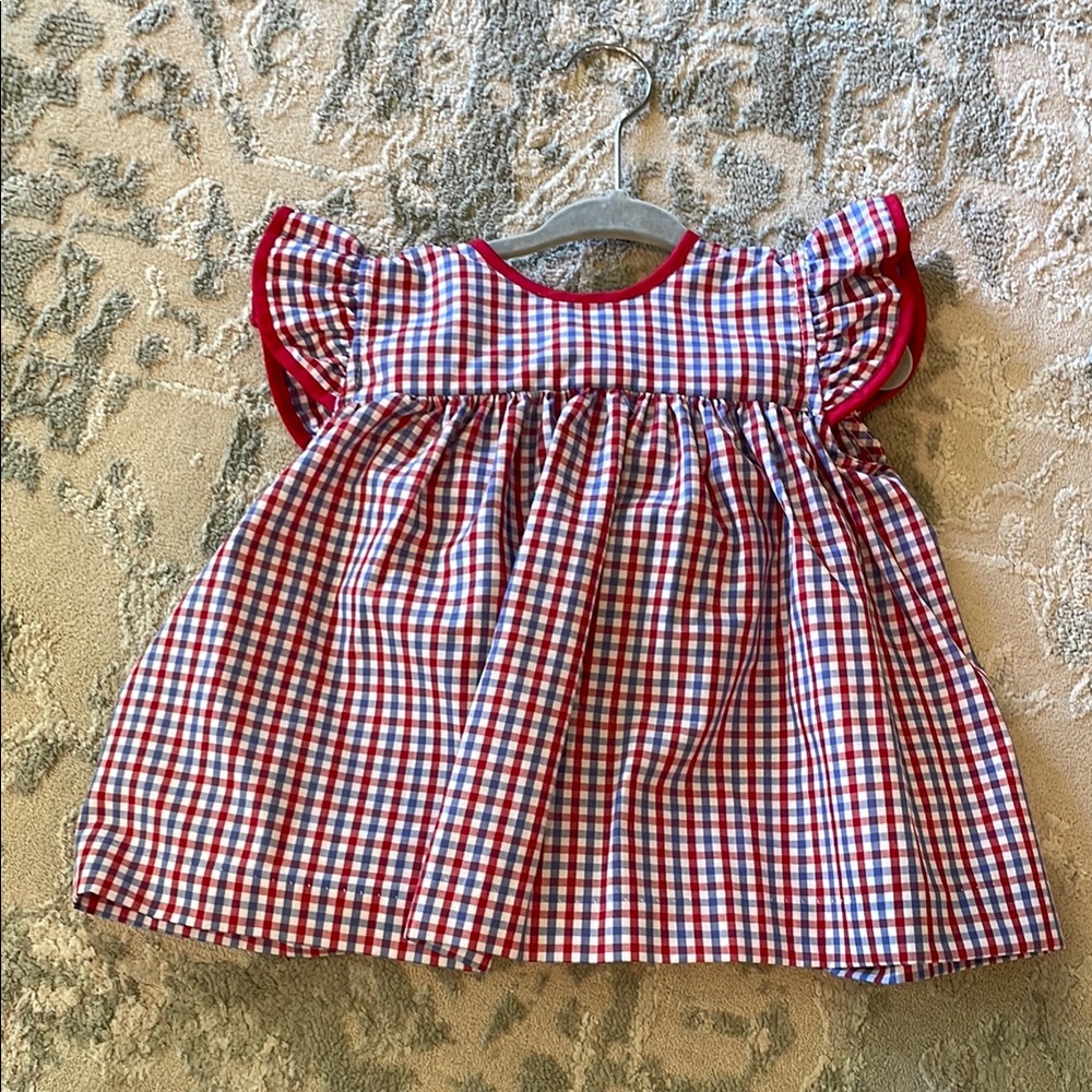 Red and Blue Gingham Baby Dress